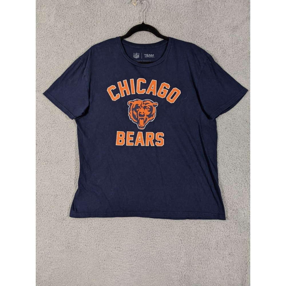 Chicago Bears Graphic T-Shirt Mens Large Navy Blue Cotton NFL Team Apparel